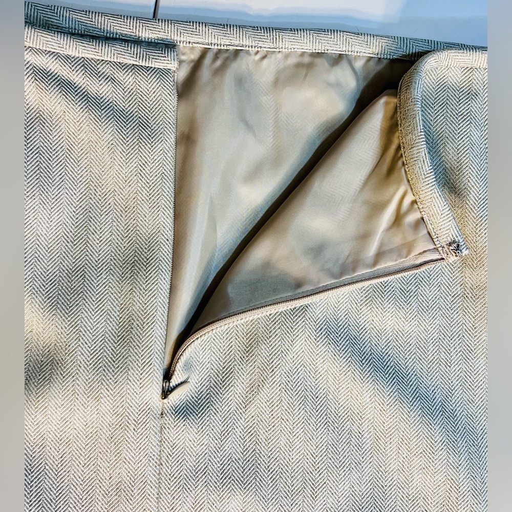 NWT 2 piece suit Levine Classics herringbone taupe - Picture 4 of 11